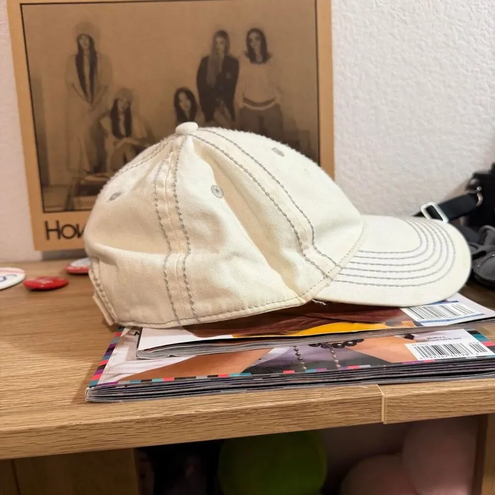 Unbranded Men's Cream and White Hat